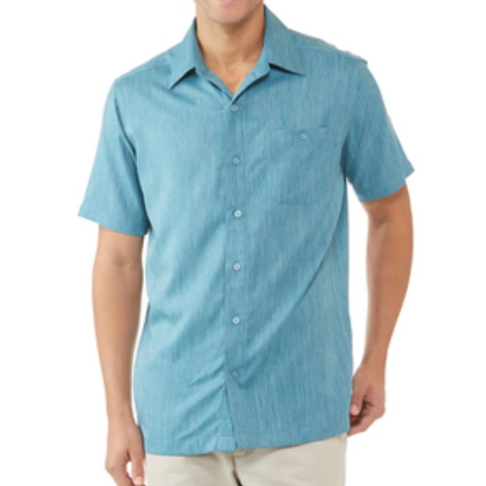 NWT Haggar Men’s Cool 18 Tec Microfiber Woven Shirt